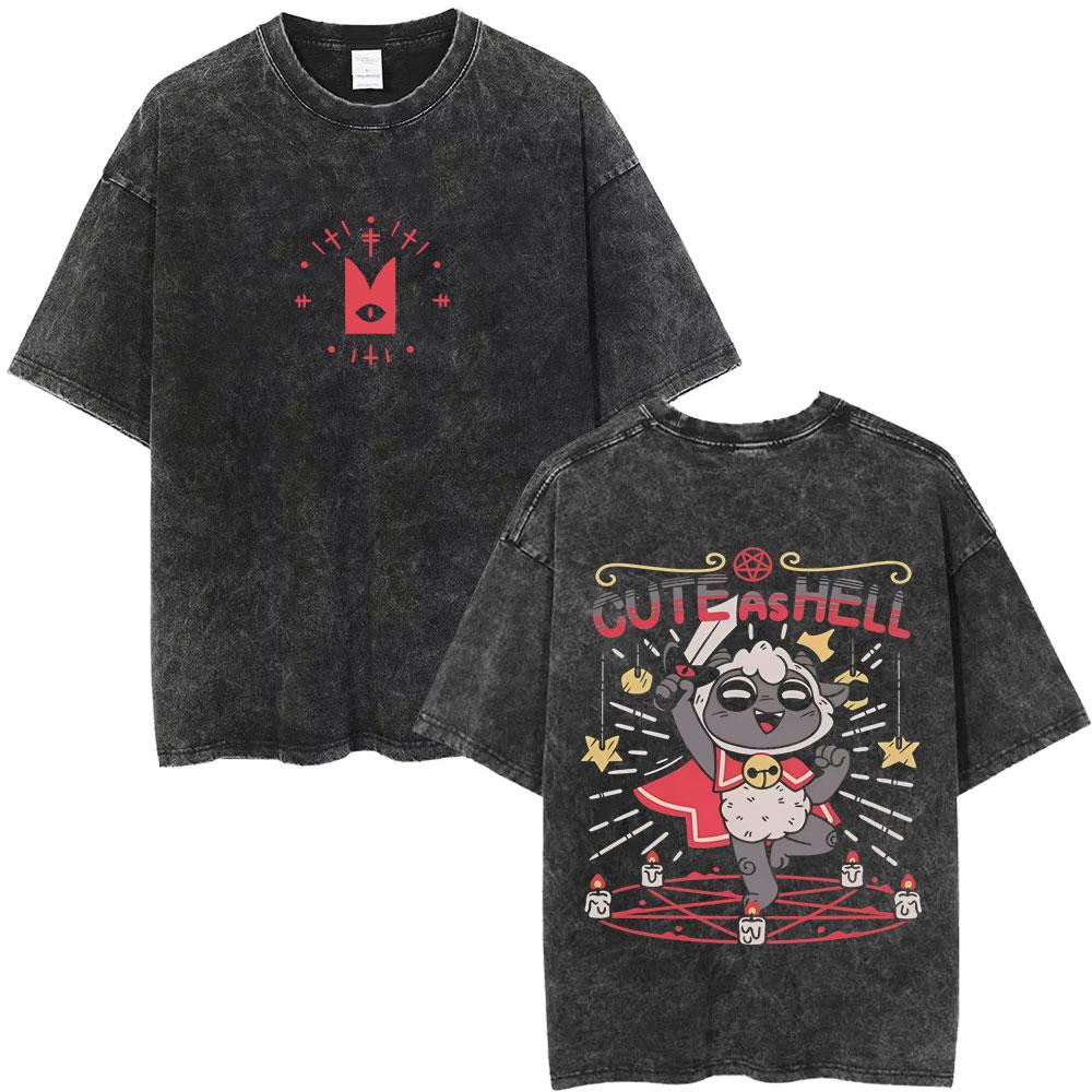 Washed Vintage Game Cult of The Lamb Graphic Tshirt Men Women Casual Cotton Oversized Tshirts Unisex Cosplay Player T Shirts S
Washed Vintage Game Cult of The Lamb Graphic Tshirt Men Women Casual Cotton Oversized Tshirts Unisex Cosplay Player T Shirts S