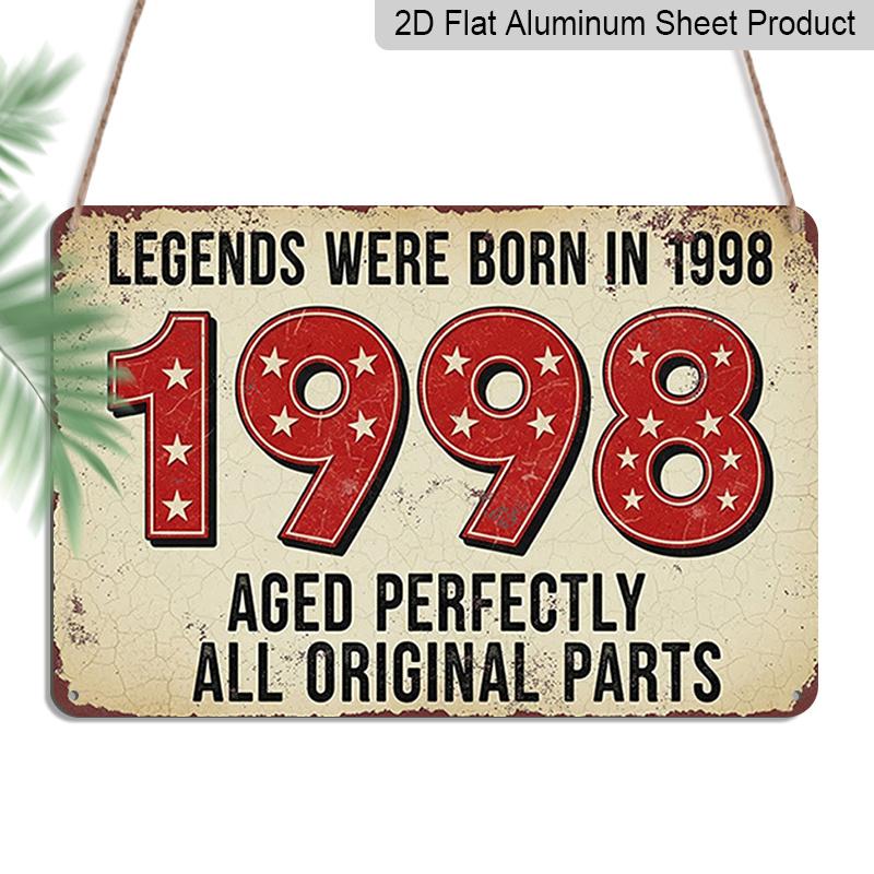 2D Flat 1pc ( 8X12 ), Legends Were Born in 1998: Aged Perfectly All Original Parts - Vintage Style Sign Gift Sign, Floral Sign, Aluminium Sign 20*30cm
2D Flat 1pc ( 8X12 ), Legends Were Born in 1998: Aged Perfectly All Original Parts - Vintage Style Sign Gift Sign, Floral Sign, Aluminium Sign 20*30cm