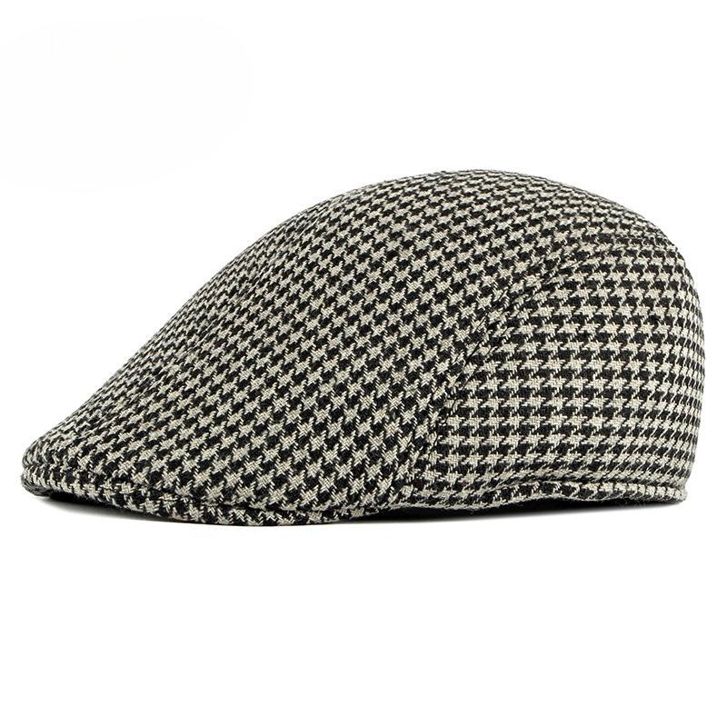 Men s British Houndstooth Flat Cap Retro Plaid Beret Hat Spring Autumn Casual Outdoor Newsboy Cap Fashion Duckbill Hat 56-58cm сірий
Men s British Houndstooth Flat Cap Retro Plaid Beret Hat Spring Autumn Casual Outdoor Newsboy Cap Fashion Duckbill Hat 56-58cm сірий