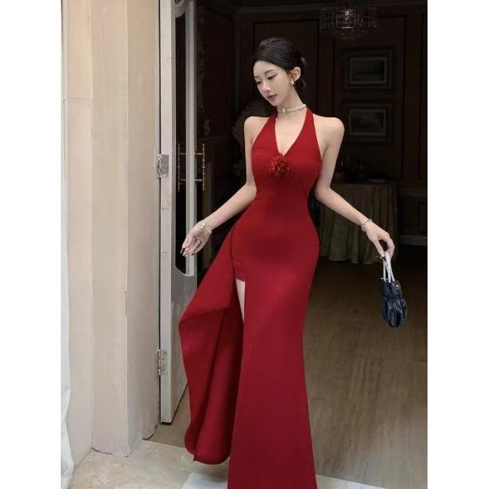 Christmas royal sister long skirt temperament celebrity side split irregular sleeveless waist thin hanging neck hip skirt XL червоний
Christmas royal sister long skirt temperament celebrity side split irregular sleeveless waist thin hanging neck hip skirt XL червоний