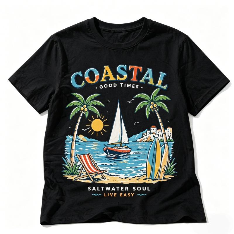 2026 Unisex Retro Sailboat Palm Tree Graphic TShirt Breathable Cotton Casual Tee Short Sleeve ONeck Tops Summer Vacation Shirts S
2026 Unisex Retro Sailboat Palm Tree Graphic TShirt Breathable Cotton Casual Tee Short Sleeve ONeck Tops Summer Vacation Shirts S