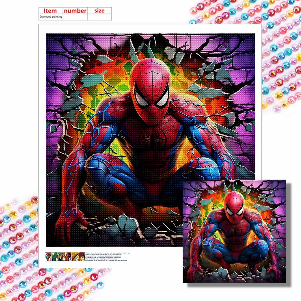 5D DIY Алмазная Живопись Декоративная Человек-паук Полная Круглая Выкладка Пейзаж Алмазная Вышивка Наборы для Вышивания Крестом Домашний Декор Подарок Round 20x20cm
5D DIY Алмазная Живопись Декоративная Человек-паук Полная Круглая Выкладка Пейзаж Алмазная Вышивка Наборы для Вышивания Крестом Домашний Декор Подарок Round 20x20cm