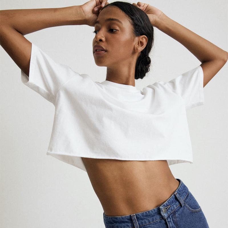 Women s Sporty Crew Neck Cotton Crop Top - Summer Style, Short Sleeve, 180G Pure Cotton, Hot Girl Trend Large
Women s Sporty Crew Neck Cotton Crop Top - Summer Style, Short Sleeve, 180G Pure Cotton, Hot Girl Trend Large