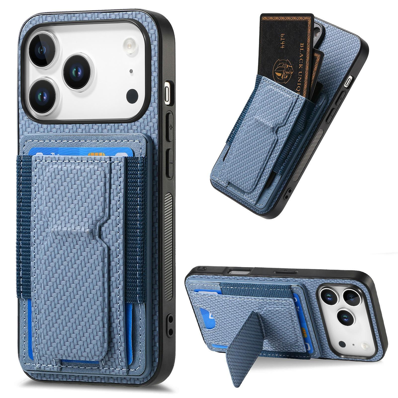 For iPhone 17 Pro Max Case with Card Holder Kickstand Fiber Pattern Leather Back Cover
For iPhone 17 Pro Max Case with Card Holder Kickstand Fiber Pattern Leather Back Cover