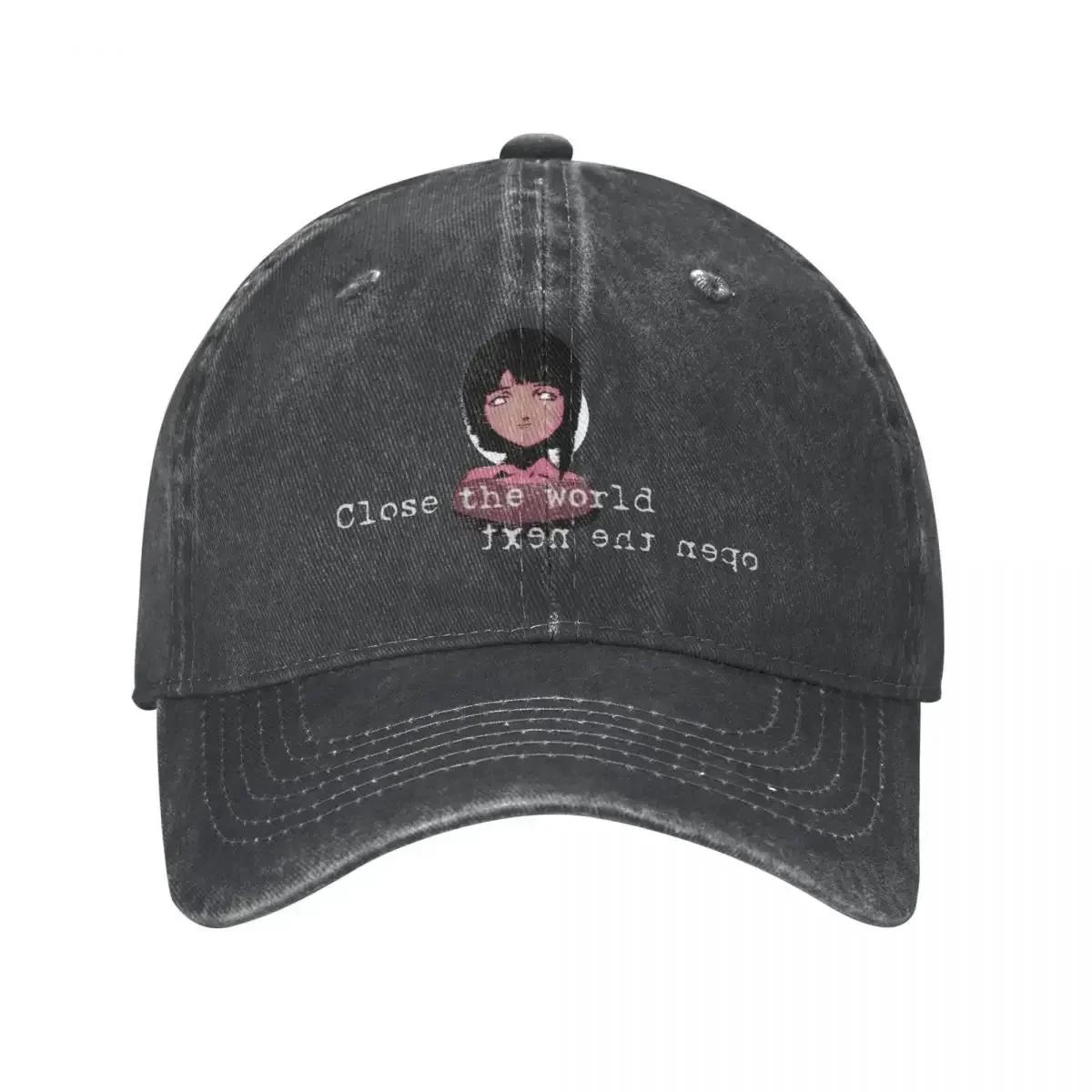 Close The World Open The Next Serial ExperiUnisexts Lain Baseball Cap for Unisex Women Distressed Washed Anime Activities Hats Cap One Size
Close The World Open The Next Serial ExperiUnisexts Lain Baseball Cap for Unisex Women Distressed Washed Anime Activities Hats Cap One Size