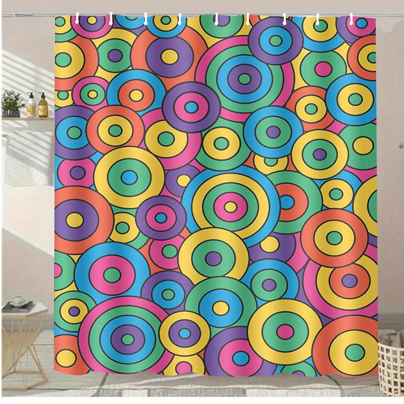 Colored Circles Washable Dirt-Resistant Shower Curtain Shower Head Waterproof Polyester Bath Curtain For Home Decor Accessories W60H190(CM)-1 Pcs
Colored Circles Washable Dirt-Resistant Shower Curtain Shower Head Waterproof Polyester Bath Curtain For Home Decor Accessories W60H190(CM)-1 Pcs