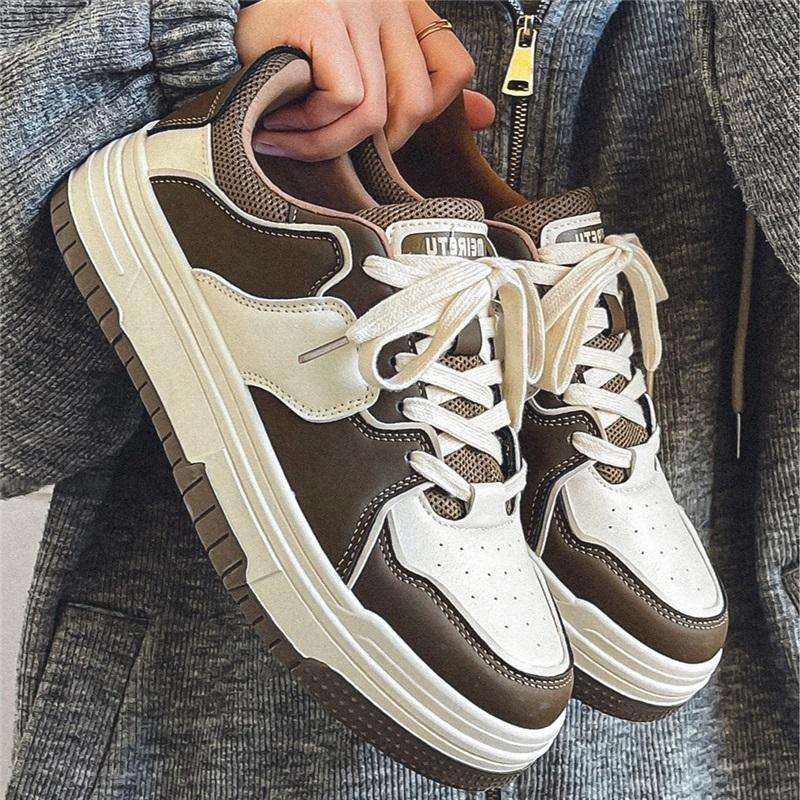 Men s Low Top Casual Board Shoes Lace Up Patchwork Design Fashion Sneakers 44 коричневий
Men s Low Top Casual Board Shoes Lace Up Patchwork Design Fashion Sneakers 44 коричневий