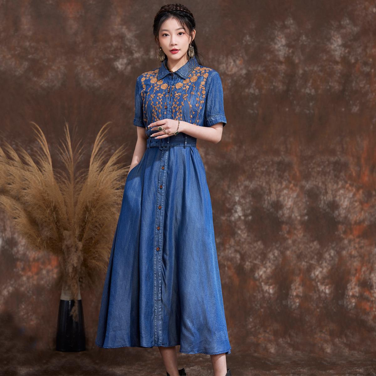 Johnature винтажное ковбойское платье с вышивкой и лацканами, лето-осень, женское модное однобортное платье с короткими рукавами L синий
Johnature винтажное ковбойское платье с вышивкой и лацканами, лето-осень, женское модное однобортное платье с короткими рукавами L синий