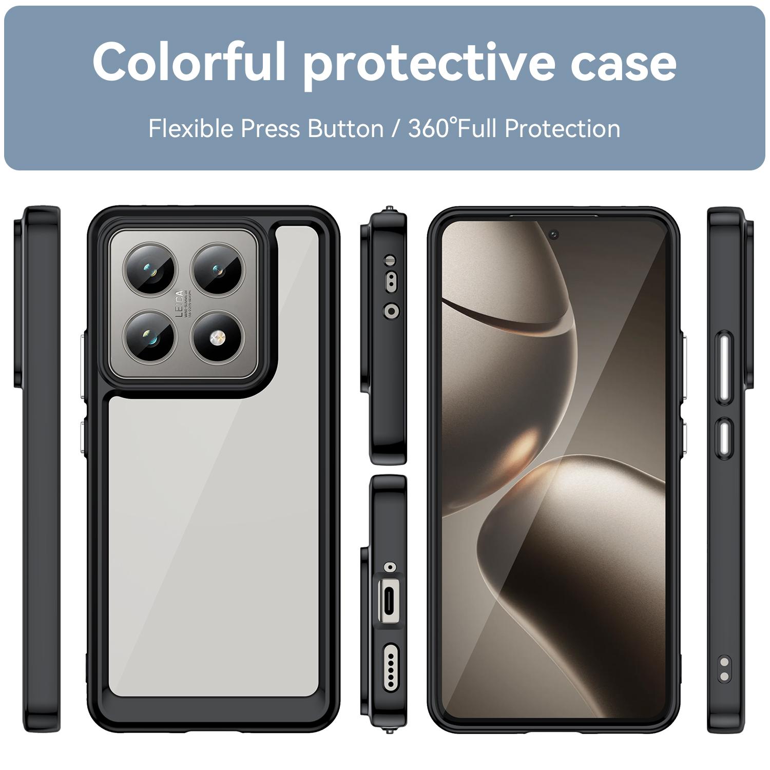For Xiaomi 14T/14T Pro Case TPU +Acrylic Protective Clear Phone Cover Transparent Blue
For Xiaomi 14T/14T Pro Case TPU +Acrylic Protective Clear Phone Cover Transparent Blue