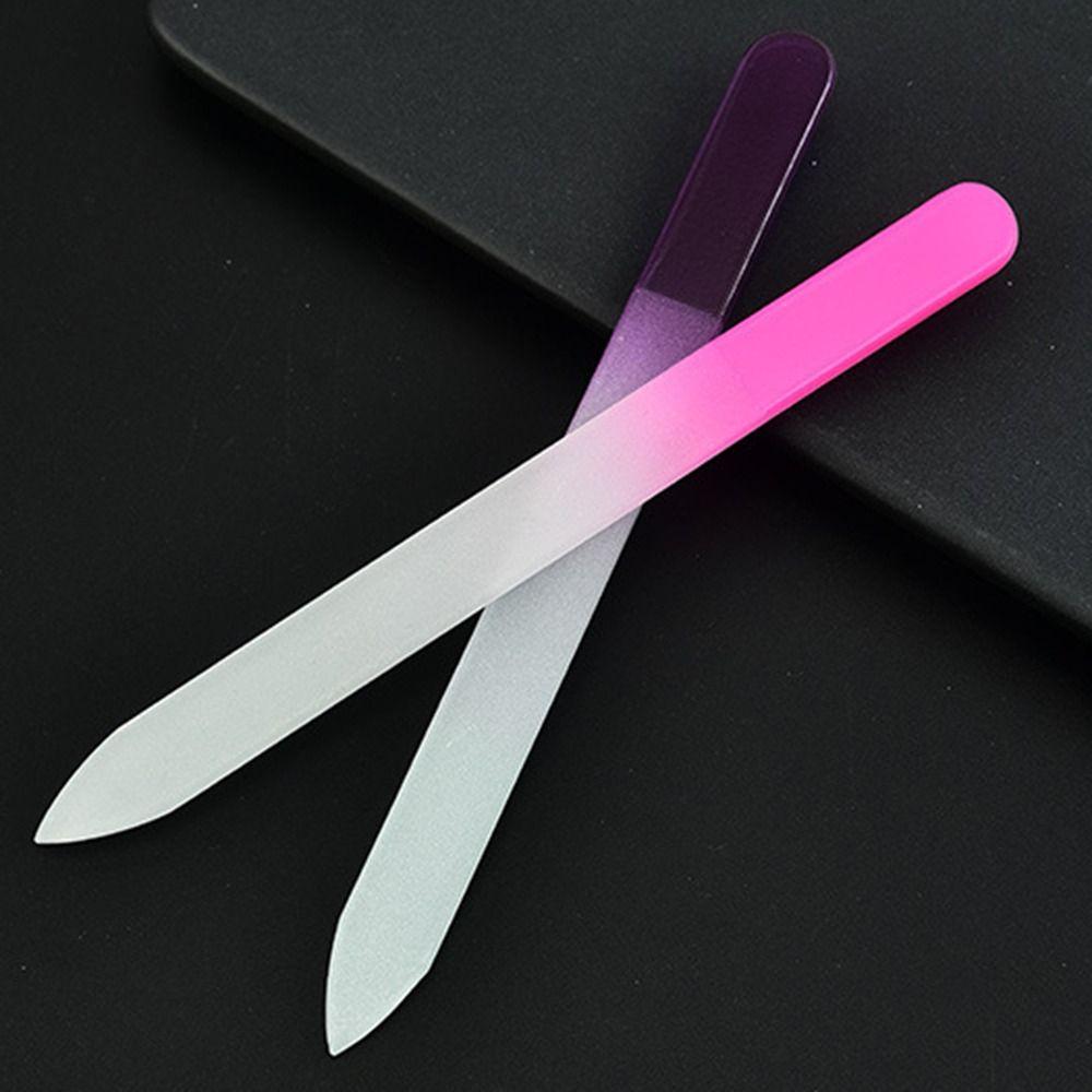 Sandblasted Colored Crystal Glass Nail File Polished Two-color Gradient Crystal File Manicurist
Sandblasted Colored Crystal Glass Nail File Polished Two-color Gradient Crystal File Manicurist