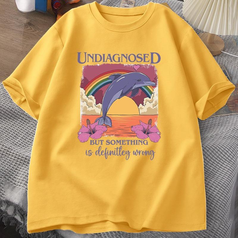 Undiagnosed Dolphin Tshirt But Something Is Wrong Funny Dolphin Rainbow Printed TShirt Unisex Women Cotton Short Sleeve Clothing 4XL
Undiagnosed Dolphin Tshirt But Something Is Wrong Funny Dolphin Rainbow Printed TShirt Unisex Women Cotton Short Sleeve Clothing 4XL