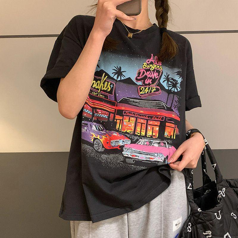 Loose Oversize Short Sleeve T-shirt Loose Plus Size Short Sleeve T-Shirt Bottoming Shirt Black M
Loose Oversize Short Sleeve T-shirt Loose Plus Size Short Sleeve T-Shirt Bottoming Shirt Black M