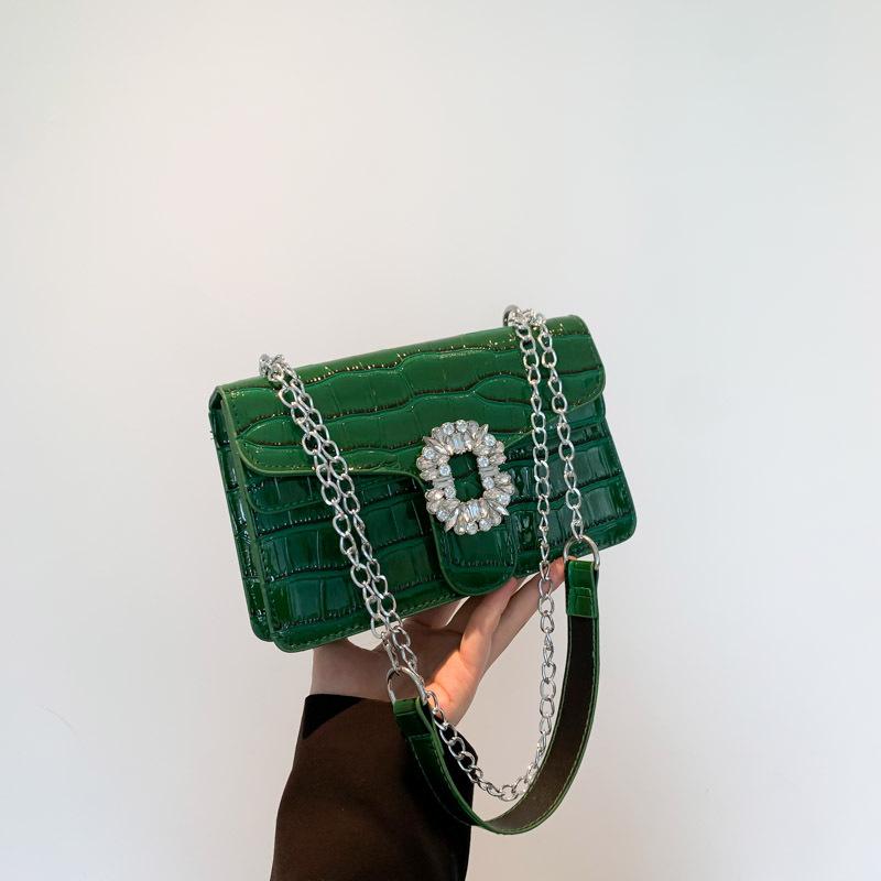 Повседневная и модная сумка через плечо, красивая сумка с бриллиантовой цепочкой, новая летняя сумка через плечо, персонализированная квадратная сумка