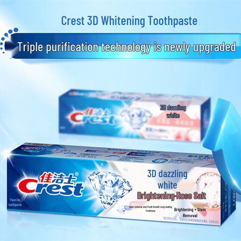 Crest 3D White Rose Salt Whitening Toothpaste
Crest 3D White Rose Salt Whitening Toothpaste