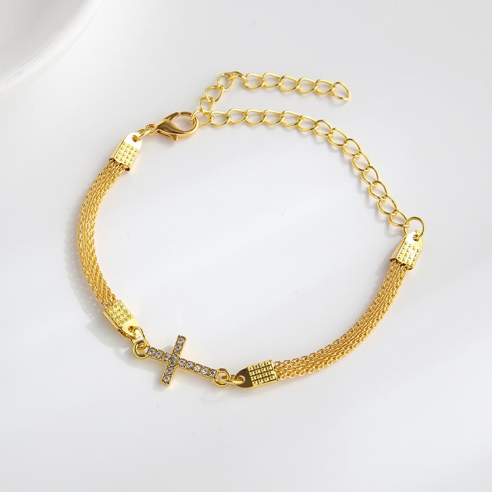 Adjustable Chain Bracelet Elegant Full Bracelet Cross Bracelet Sparkling For Special Occasions Gifts For Men Gifts For Women золотий
Adjustable Chain Bracelet Elegant Full Bracelet Cross Bracelet Sparkling For Special Occasions Gifts For Men Gifts For Women золотий