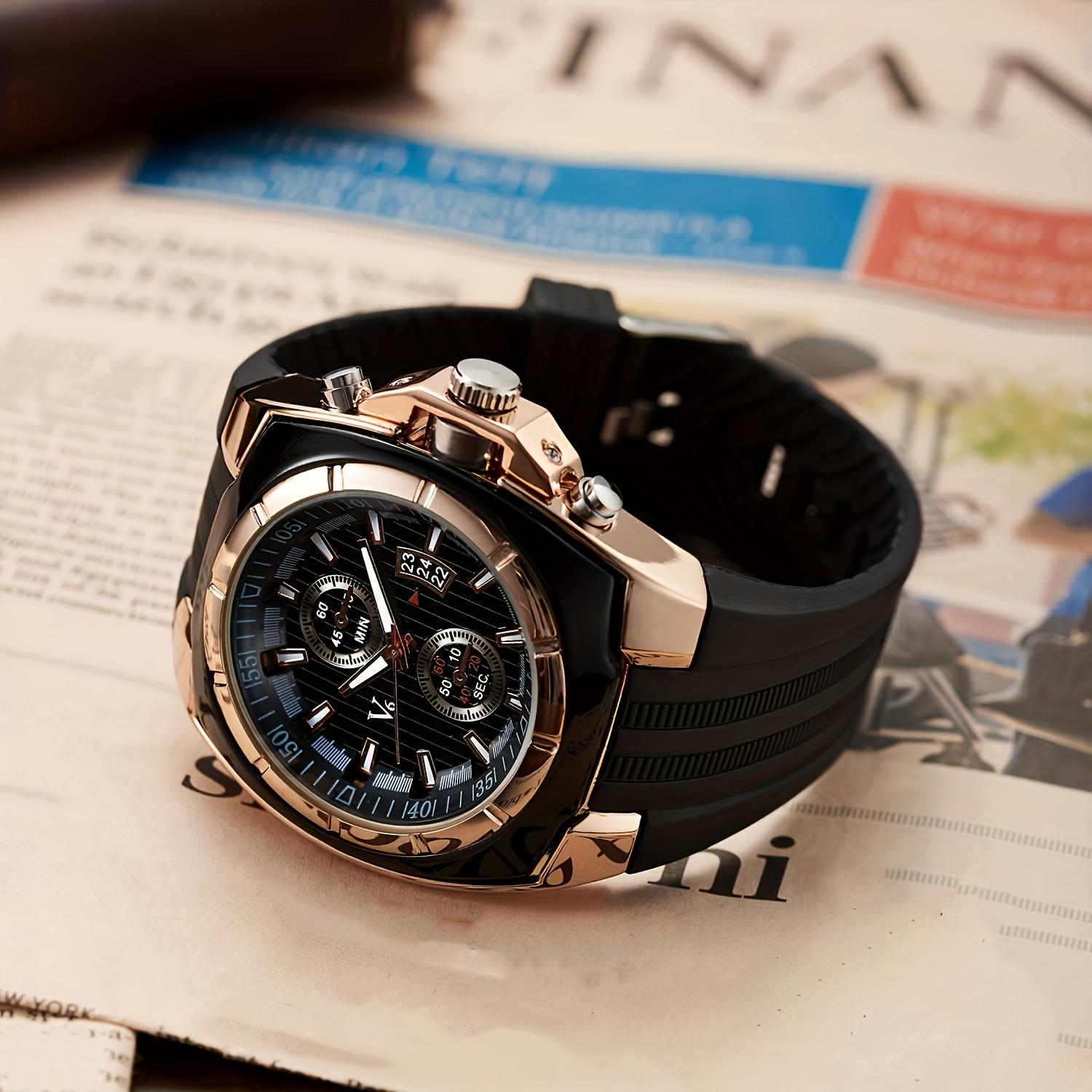 New silicone fashionable outdoor sports watch for men s three eye calendar multifunctional large dial quartz men s watch чёрный
New silicone fashionable outdoor sports watch for men s three eye calendar multifunctional large dial quartz men s watch чёрный