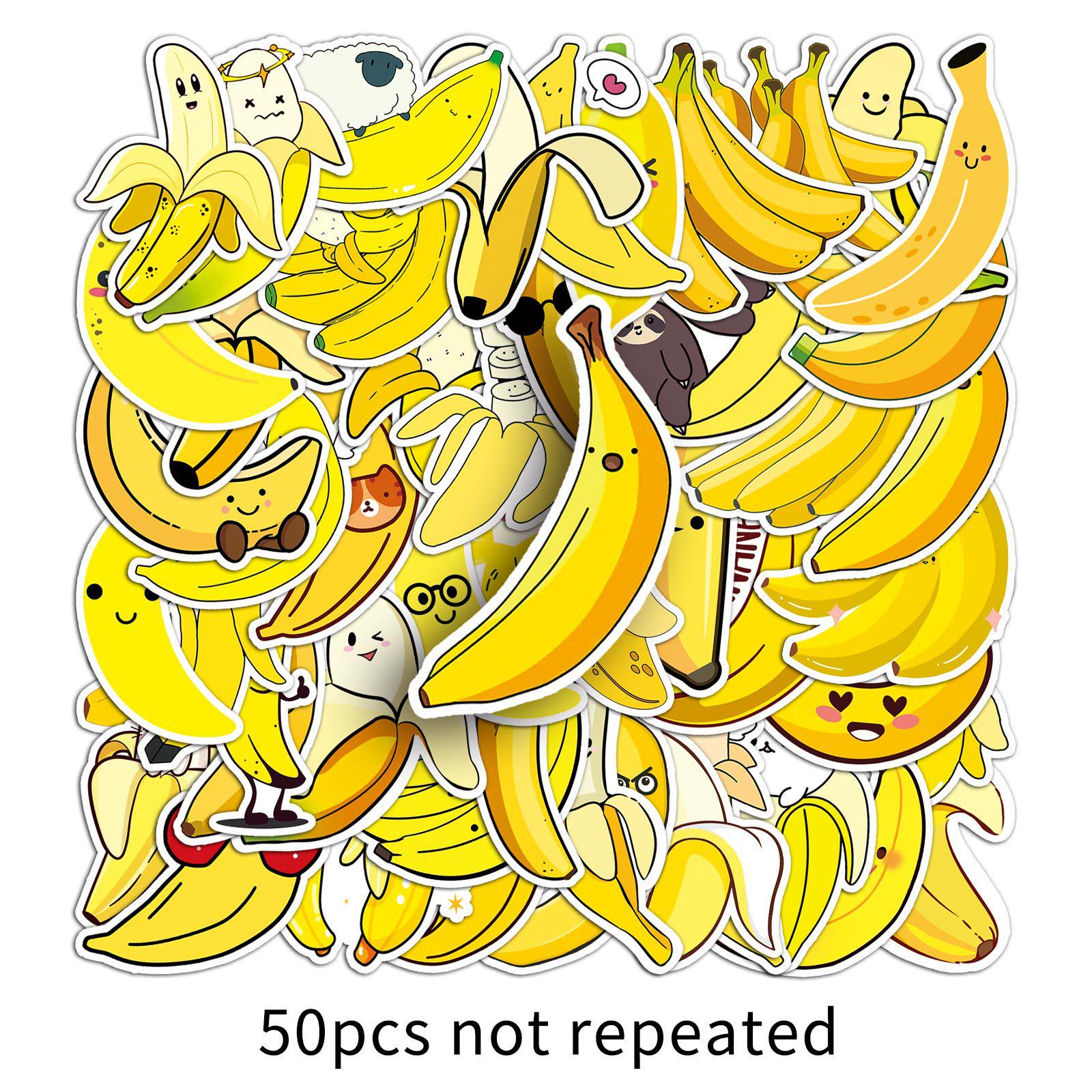 50pcs Banana Stickers: Fun Waterproof Fruit Cartoon for Notebooks & Phone Cases
50pcs Banana Stickers: Fun Waterproof Fruit Cartoon for Notebooks & Phone Cases