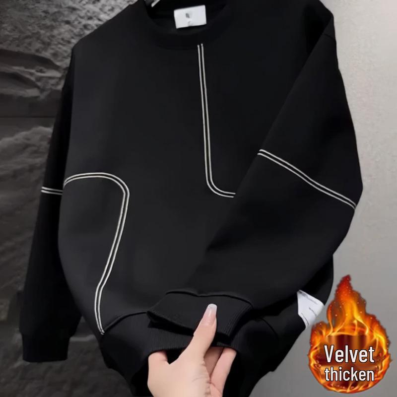 Men s Fleece-Lined Long Sleeve Round Neck Sweatshirt: Autumn/Winter Fashion-Forward Versatile Pullover Jacket L
Men s Fleece-Lined Long Sleeve Round Neck Sweatshirt: Autumn/Winter Fashion-Forward Versatile Pullover Jacket L