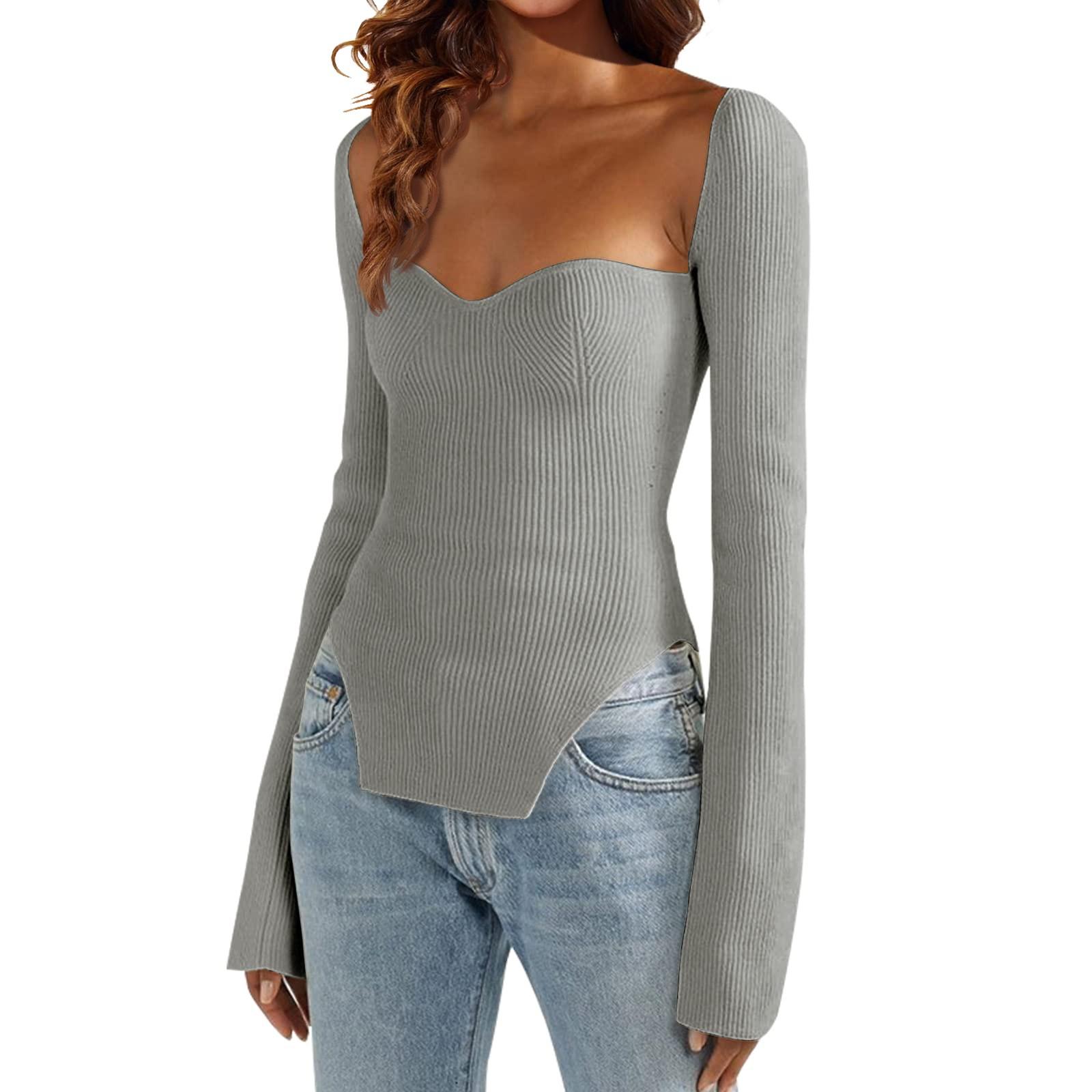 Women’s Clothing Ribbed Knit Long Sleeve Shirts for Women Neck Slim Fit Womens Tops Casual Pullover Design L
Women’s Clothing Ribbed Knit Long Sleeve Shirts for Women Neck Slim Fit Womens Tops Casual Pullover Design L