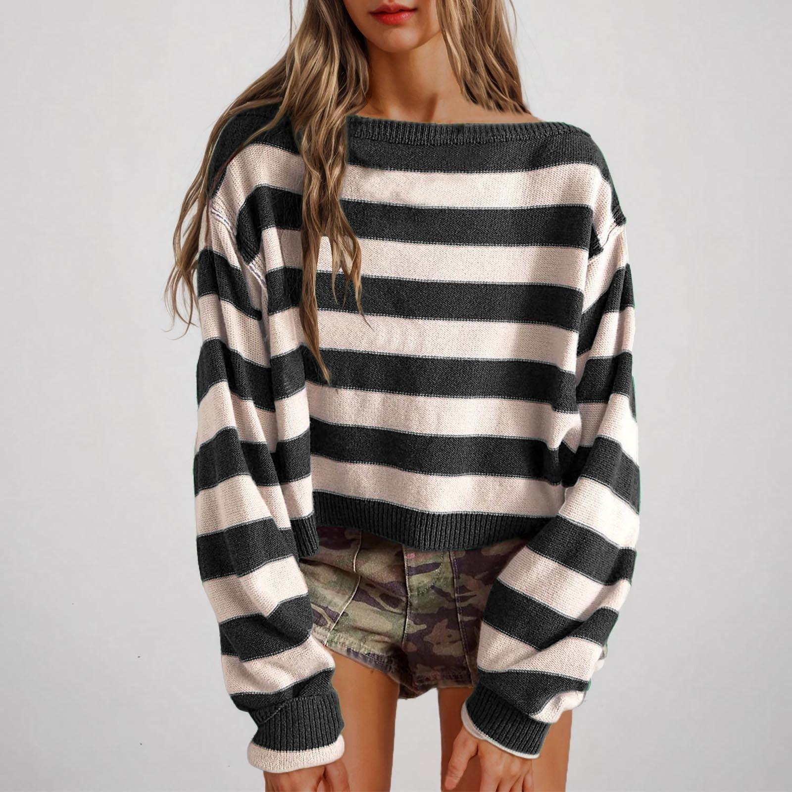 Женские объемные полосатые свитера с длинным рукавом и круглым вырезом, массивные блочные трендовые осенние пуловеры L чёрный
Женские объемные полосатые свитера с длинным рукавом и круглым вырезом, массивные блочные трендовые осенние пуловеры L чёрный