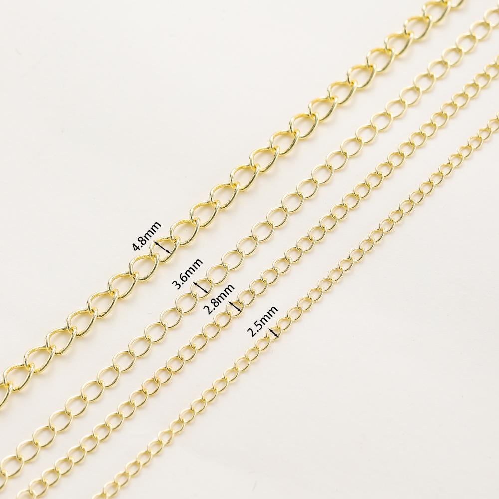 1Meter/roll 14K Gold Plated Round Neckace Bulk Extender Chain Bracelet Pendant Tail Chain For DIY Jewelry Making Accessories 2.5mm
1Meter/roll 14K Gold Plated Round Neckace Bulk Extender Chain Bracelet Pendant Tail Chain For DIY Jewelry Making Accessories 2.5mm