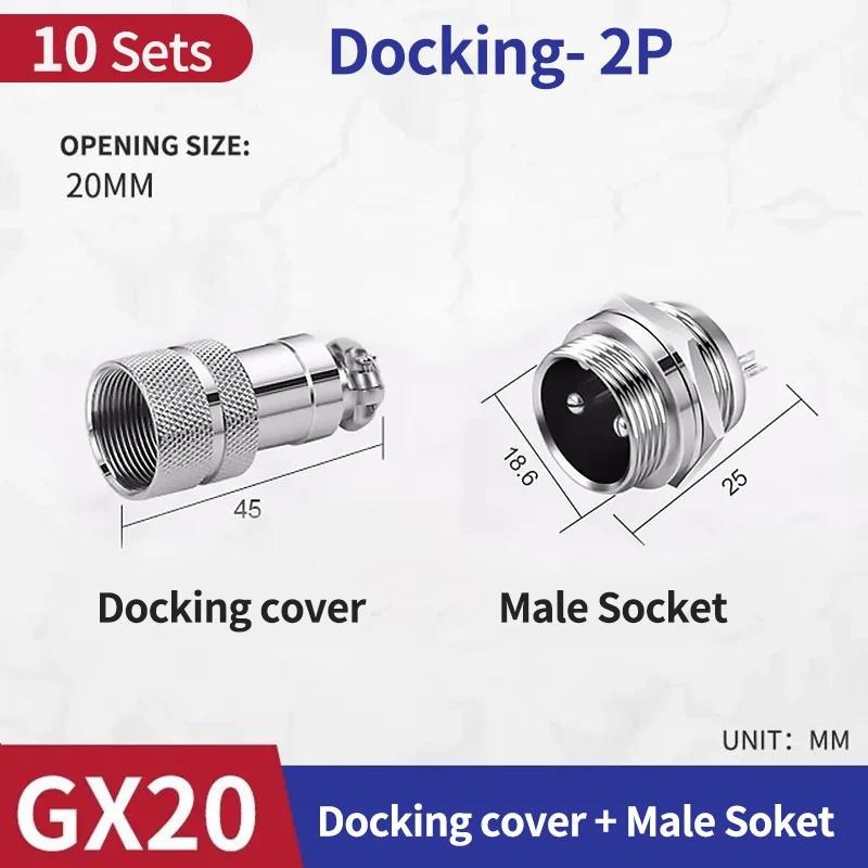 10Set GX20 Docking 2/3/4/5/6/7/8/9/10 Pin Male Female Butting Wire Cable Circular Aviation Socket Plug Panel Connector
10Set GX20 Docking 2/3/4/5/6/7/8/9/10 Pin Male Female Butting Wire Cable Circular Aviation Socket Plug Panel Connector