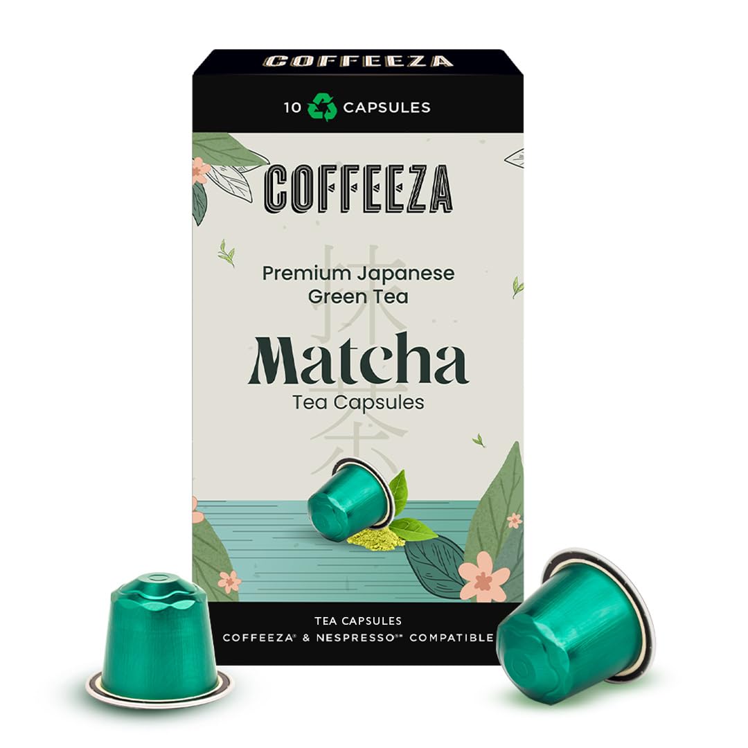 Coffeeza Matcha Green Tea Capsules | 100% Pure Japanese Matcha in Aluminium pods | Compatible with Coffee Machines
Coffeeza Matcha Green Tea Capsules | 100% Pure Japanese Matcha in Aluminium pods | Compatible with Coffee Machines