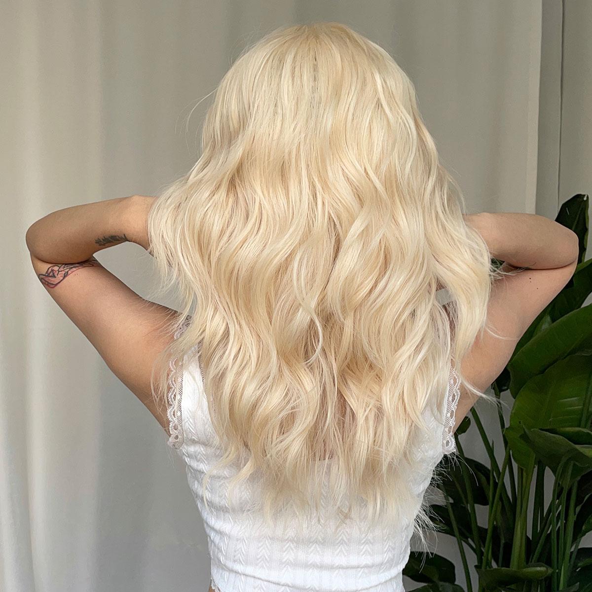 HENRY MARGU Long Wavy Blonde Synthetic Wigs Platinum Daily Natural Hair Wigs With Bangs Cosplay Wig for Women Heat Resistant
HENRY MARGU Long Wavy Blonde Synthetic Wigs Platinum Daily Natural Hair Wigs With Bangs Cosplay Wig for Women Heat Resistant