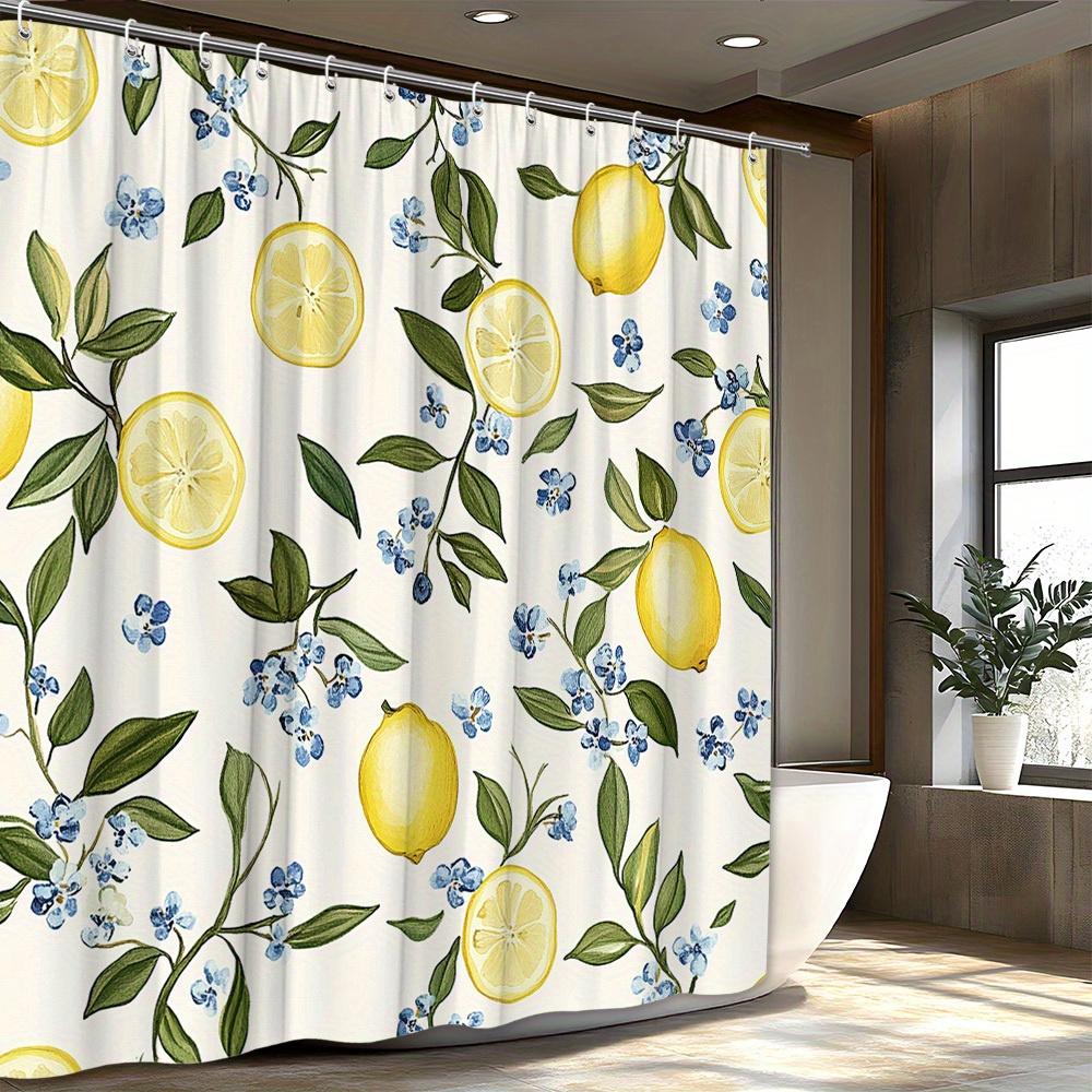 1Pc Vivid Lemon Floral Polyester Shower Curtain - Polyester Fabric, Machine Washable, Suitable For Bathroom Decoration W60H190(CM)-1 Pcs
1Pc Vivid Lemon Floral Polyester Shower Curtain - Polyester Fabric, Machine Washable, Suitable For Bathroom Decoration W60H190(CM)-1 Pcs