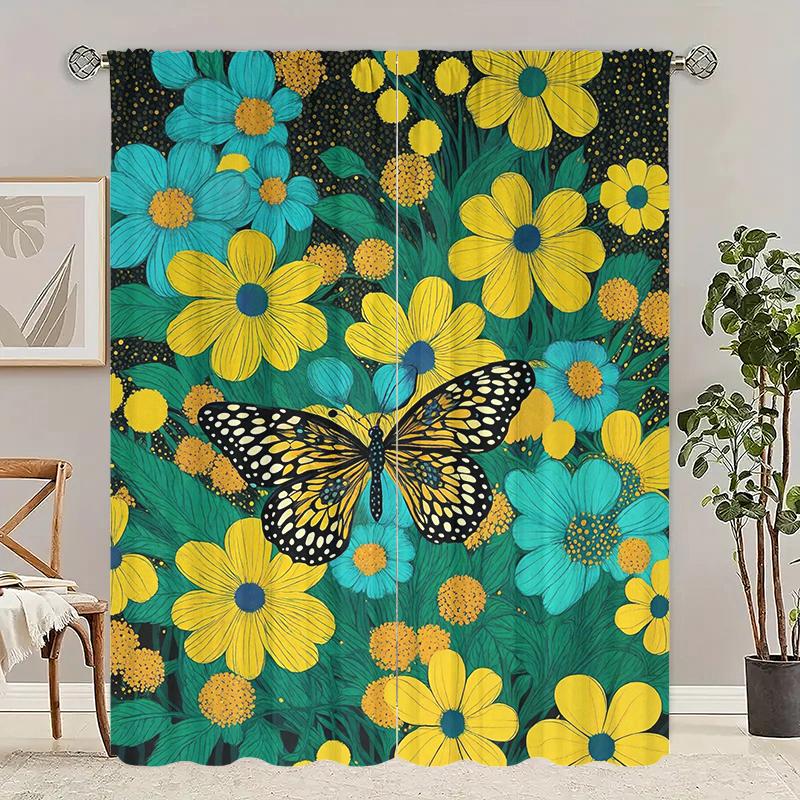 2PCS- Butterfly - printed curtain, -100% polyester material, suitable for bedroom curtains and living room decoration. 29Wx64L(75x166CM)x2
2PCS- Butterfly - printed curtain, -100% polyester material, suitable for bedroom curtains and living room decoration. 29Wx64L(75x166CM)x2