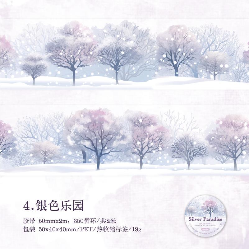 Mr. Paper, Diary of Walking in The Snow Series PET Landscape Stickers, Winter Snow Theme Tent Diy Decorative Cycle Stickers Tape
Mr. Paper, Diary of Walking in The Snow Series PET Landscape Stickers, Winter Snow Theme Tent Diy Decorative Cycle Stickers Tape