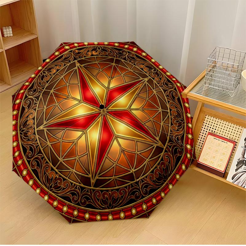 Natural Sun Circle Printed umbrella windproof folding umbrella portable sun and rain umbrella suitable for gifting
Natural Sun Circle Printed umbrella windproof folding umbrella portable sun and rain umbrella suitable for gifting