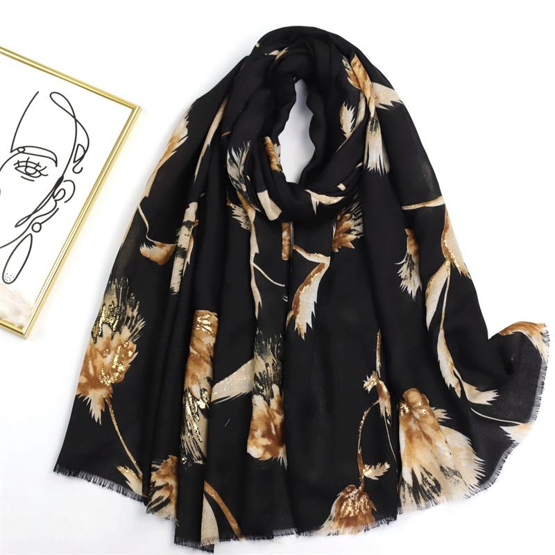 Luxury Brand Fringe Viscose Scarf for Women Gold Lurex Aztec Floral Shawls and Wraps Pashmina Muslim Bufandas 180*90Cm
Luxury Brand Fringe Viscose Scarf for Women Gold Lurex Aztec Floral Shawls and Wraps Pashmina Muslim Bufandas 180*90Cm