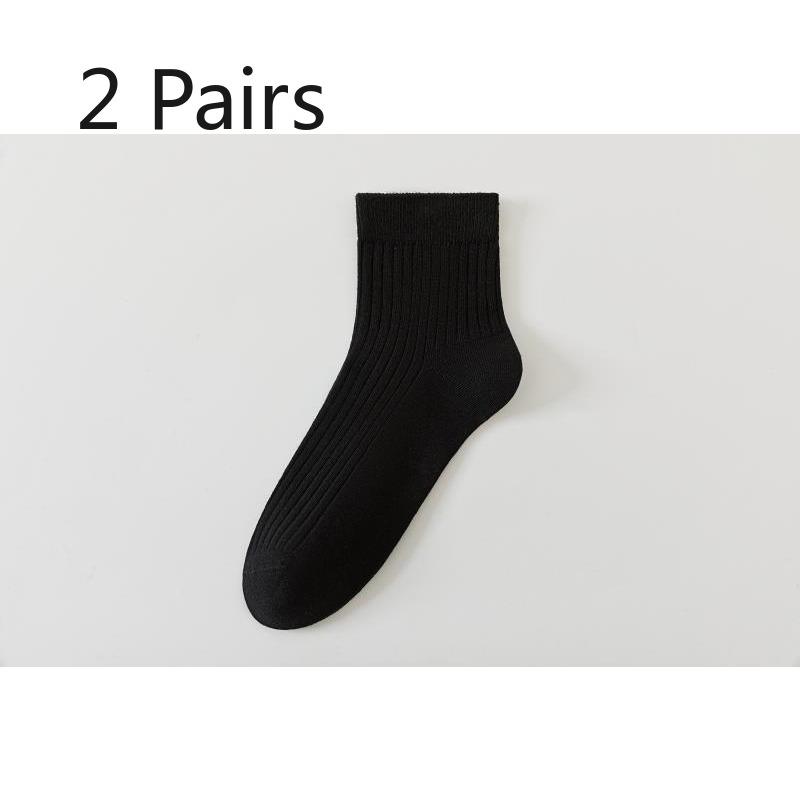 2 Pairs of Men s Solid-color Mid-calf Cotton Double-needle Breathable and Sweat-absorbent Business Casual Socks 2 pairs чёрный
2 Pairs of Men s Solid-color Mid-calf Cotton Double-needle Breathable and Sweat-absorbent Business Casual Socks 2 pairs чёрный