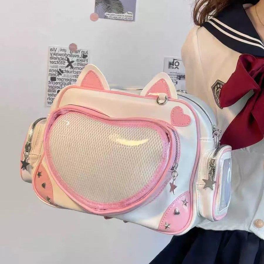 Милый Котик заклепки Рюкзак Женский Розовый Харадзюку Аниме Значки Ita Bag Женский Y2k Эстетика Большая Вместимость Mochilas Mujer Шикарный Новый 28x21x12cm розовый
Милый Котик заклепки Рюкзак Женский Розовый Харадзюку Аниме Значки Ita Bag Женский Y2k Эстетика Большая Вместимость Mochilas Mujer Шикарный Новый 28x21x12cm розовый