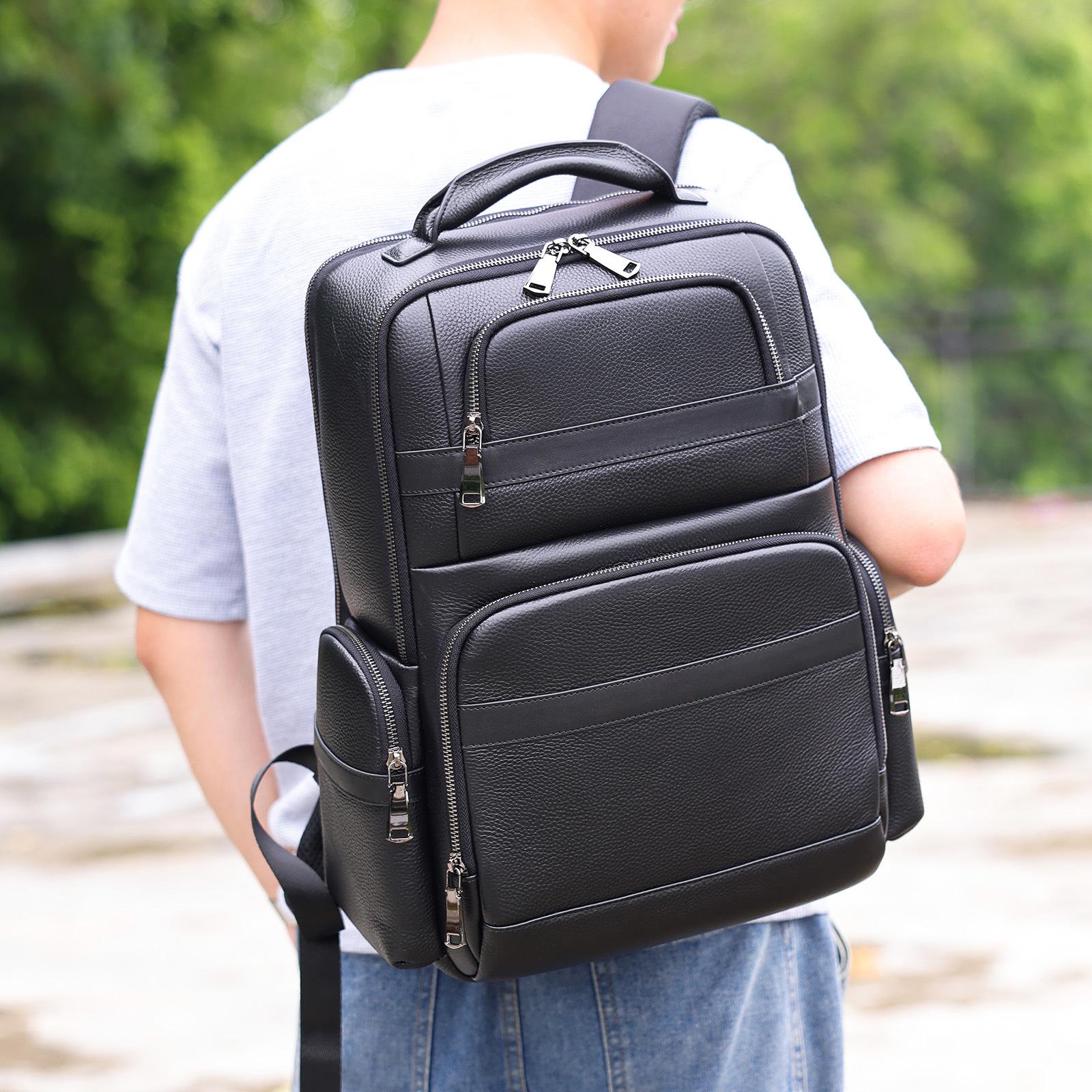 Большой вместительный рюкзак из натуральной кожи, ретро-рюкзак для мужчин из коровьей кожи для компьютера чёрный
Большой вместительный рюкзак из натуральной кожи, ретро-рюкзак для мужчин из коровьей кожи для компьютера чёрный