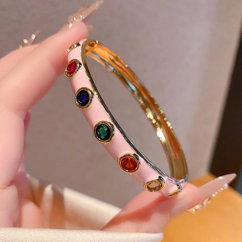 European and American trends popular color dripping hip hop bracelet personalized ring рожевий
European and American trends popular color dripping hip hop bracelet personalized ring рожевий