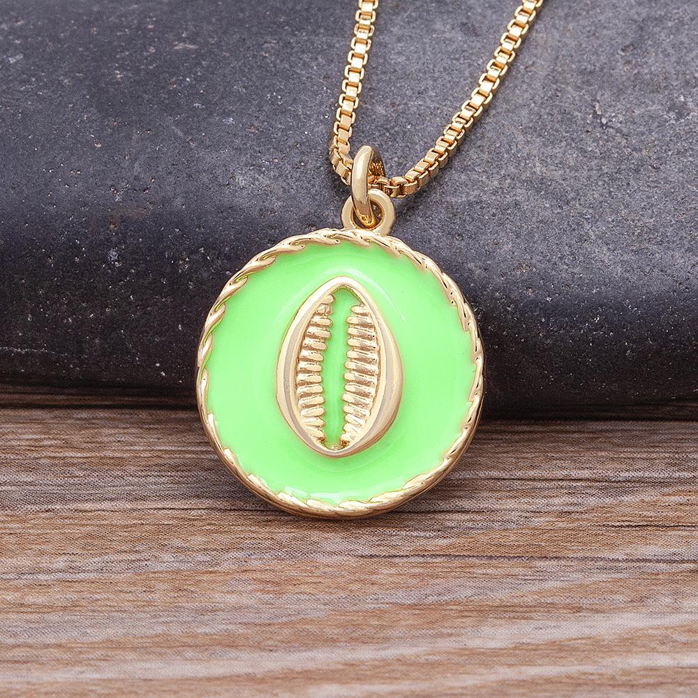 Nidin New Arrival Punk Style 5 Colors Choice Round Shape Shell Pendant Necklace For Women Men DIY Charm Clavicle Chain Jewelry
Nidin New Arrival Punk Style 5 Colors Choice Round Shape Shell Pendant Necklace For Women Men DIY Charm Clavicle Chain Jewelry