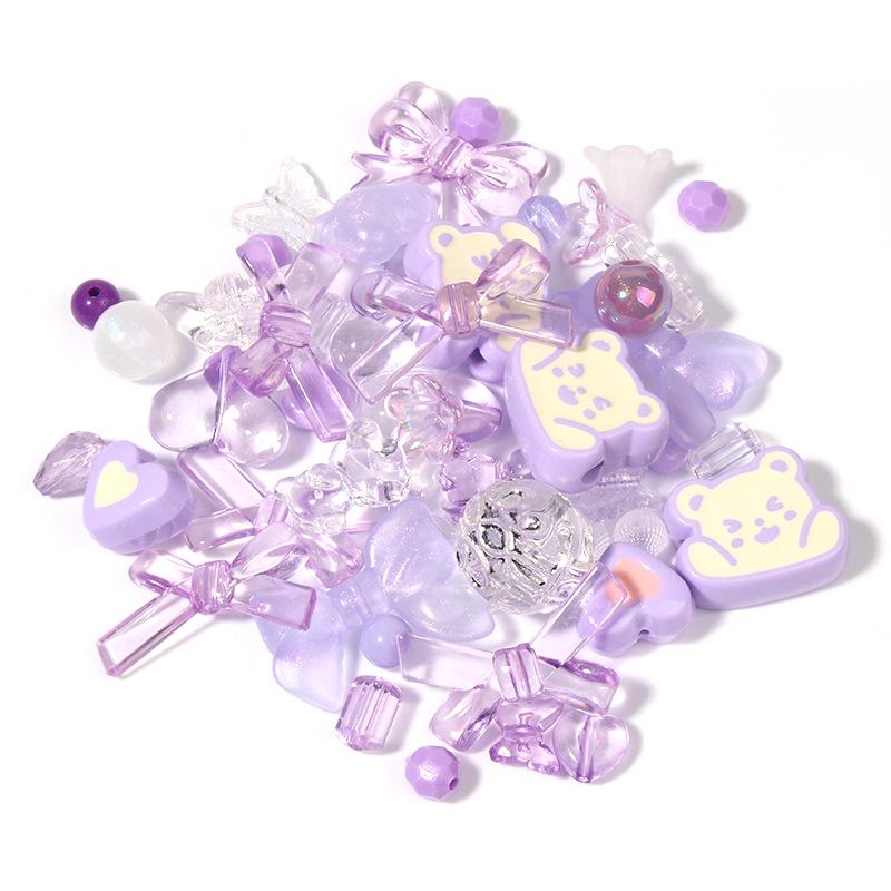 Набор акриловых мультяшных бусин: Аксессуары для самодельного шнурка для телефона, случайная смесь 50g/bag (approx. 40-50 beads) фиолетовый
Набор акриловых мультяшных бусин: Аксессуары для самодельного шнурка для телефона, случайная смесь 50g/bag (approx. 40-50 beads) фиолетовый