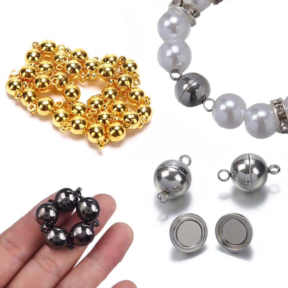 Smooth Necklace Round Bracelet Components Jewelry Accessories Making Findings Magnetic Clasps black-6 mm-10 PCS
Smooth Necklace Round Bracelet Components Jewelry Accessories Making Findings Magnetic Clasps black-6 mm-10 PCS