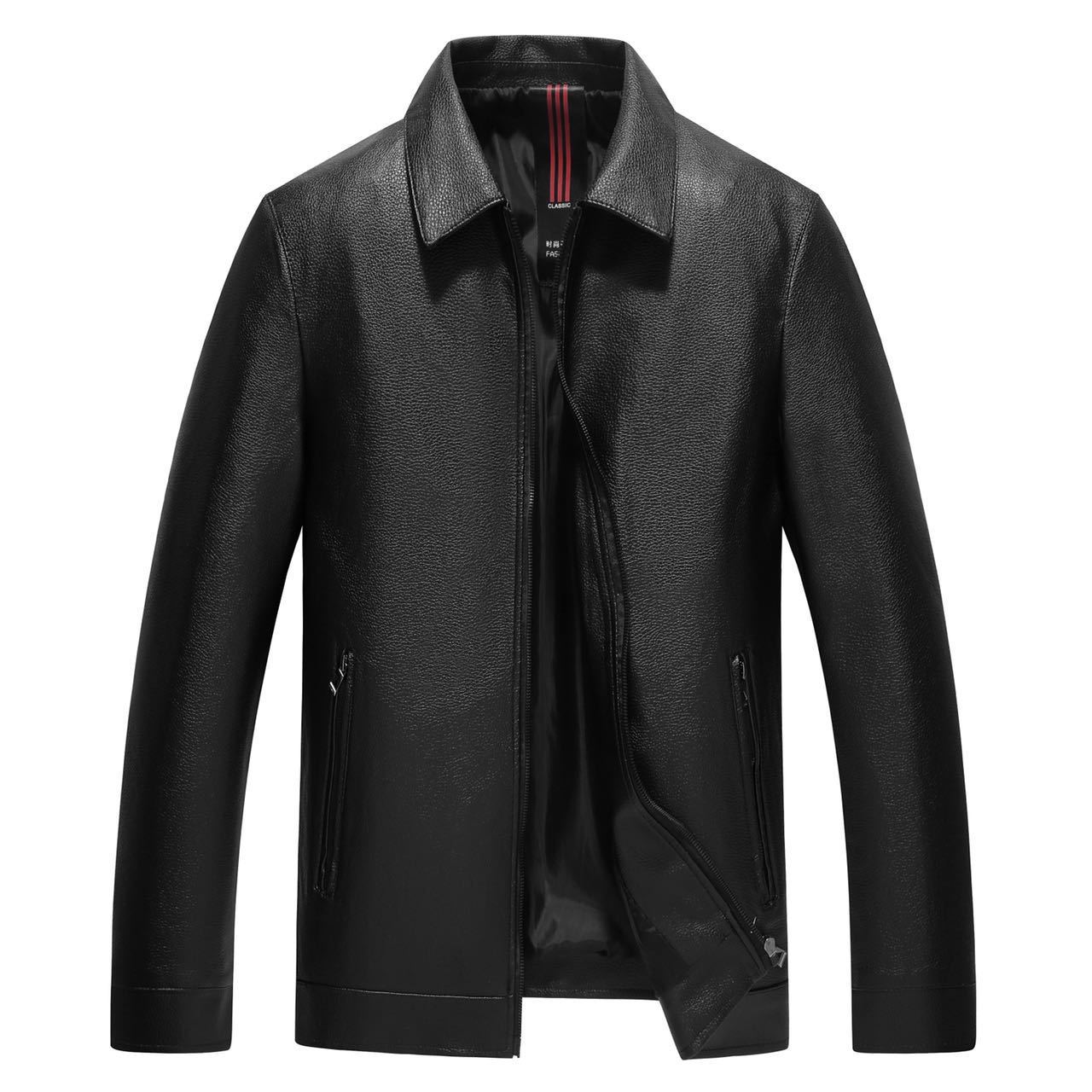 Высококачественные мужские кожаные куртки с лацканами, кожаные куртки среднего делового класса, модные мужские куртки из искусственной кожи в корейском стиле 54
Высококачественные мужские кожаные куртки с лацканами, кожаные куртки среднего делового класса, модные мужские куртки из искусственной кожи в корейском стиле 54