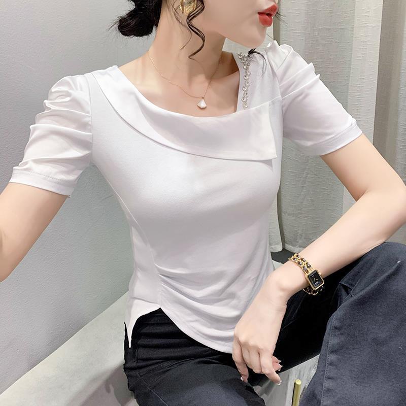 Шикарная футболка с открытыми плечами и пышными рукавами со стразами для женщин L белый
Шикарная футболка с открытыми плечами и пышными рукавами со стразами для женщин L белый