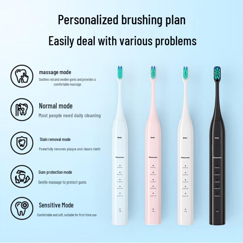 Panasonic EW-DC01 Sonic Electric Toothbrush CN plug (adapter included)
Panasonic EW-DC01 Sonic Electric Toothbrush CN plug (adapter included)