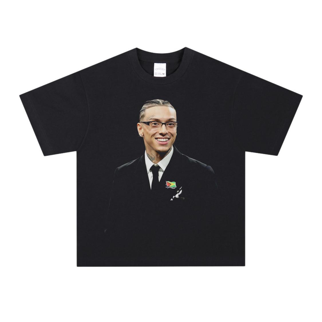 European and American Singer Tee s Hip-hop Vintage Cotton Printed Short-sleeved T-shirt for Men 5XL різнокольоровий
European and American Singer Tee s Hip-hop Vintage Cotton Printed Short-sleeved T-shirt for Men 5XL різнокольоровий