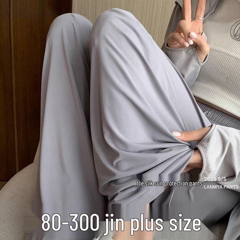 Plus Size Quick-Dry Ice Silk Wide-Leg Pants - Women s Summer High-Waisted Loose Casual Pants 4XL, recommended for 195-225 jin
Plus Size Quick-Dry Ice Silk Wide-Leg Pants - Women s Summer High-Waisted Loose Casual Pants 4XL, recommended for 195-225 jin