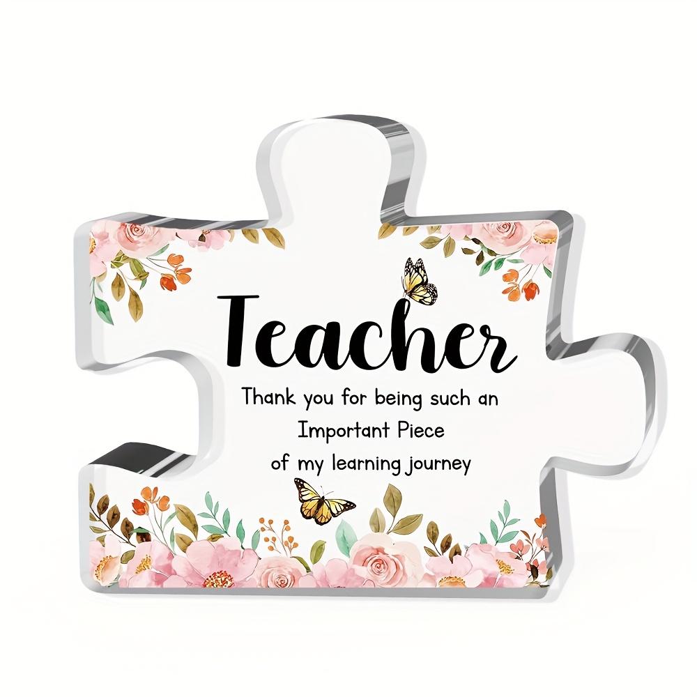 Artistic Nature Home Decor, Anniversary Keepsake Gift 2D Flat Acrylic Floral & Puzzle-Shaped Teacher Plaque - Thank You Gift with Thank You for Being 8.5*7cm
Artistic Nature Home Decor, Anniversary Keepsake Gift 2D Flat Acrylic Floral & Puzzle-Shaped Teacher Plaque - Thank You Gift with Thank You for Being 8.5*7cm