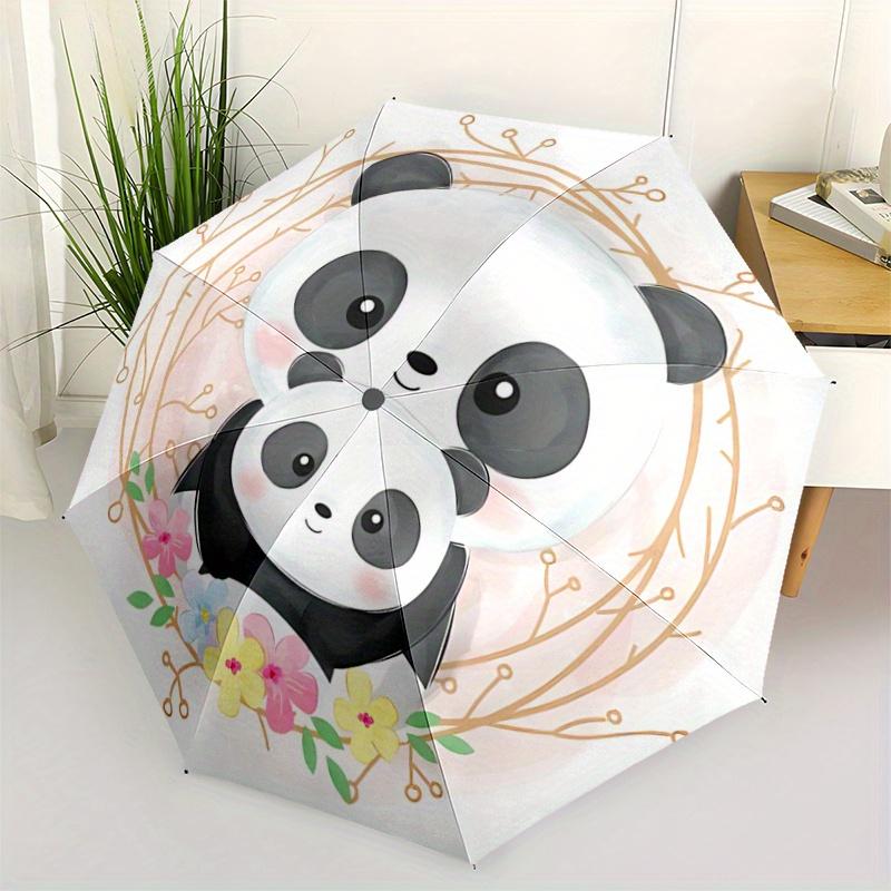 1pc Cute Panda Family Design Automatic Opening/Closing Umbrella - Portable 3-Fold Design with 8 Iron Ribs, Outdoor, Gift for Fans, Travelers, Dai
1pc Cute Panda Family Design Automatic Opening/Closing Umbrella - Portable 3-Fold Design with 8 Iron Ribs, Outdoor, Gift for Fans, Travelers, Dai