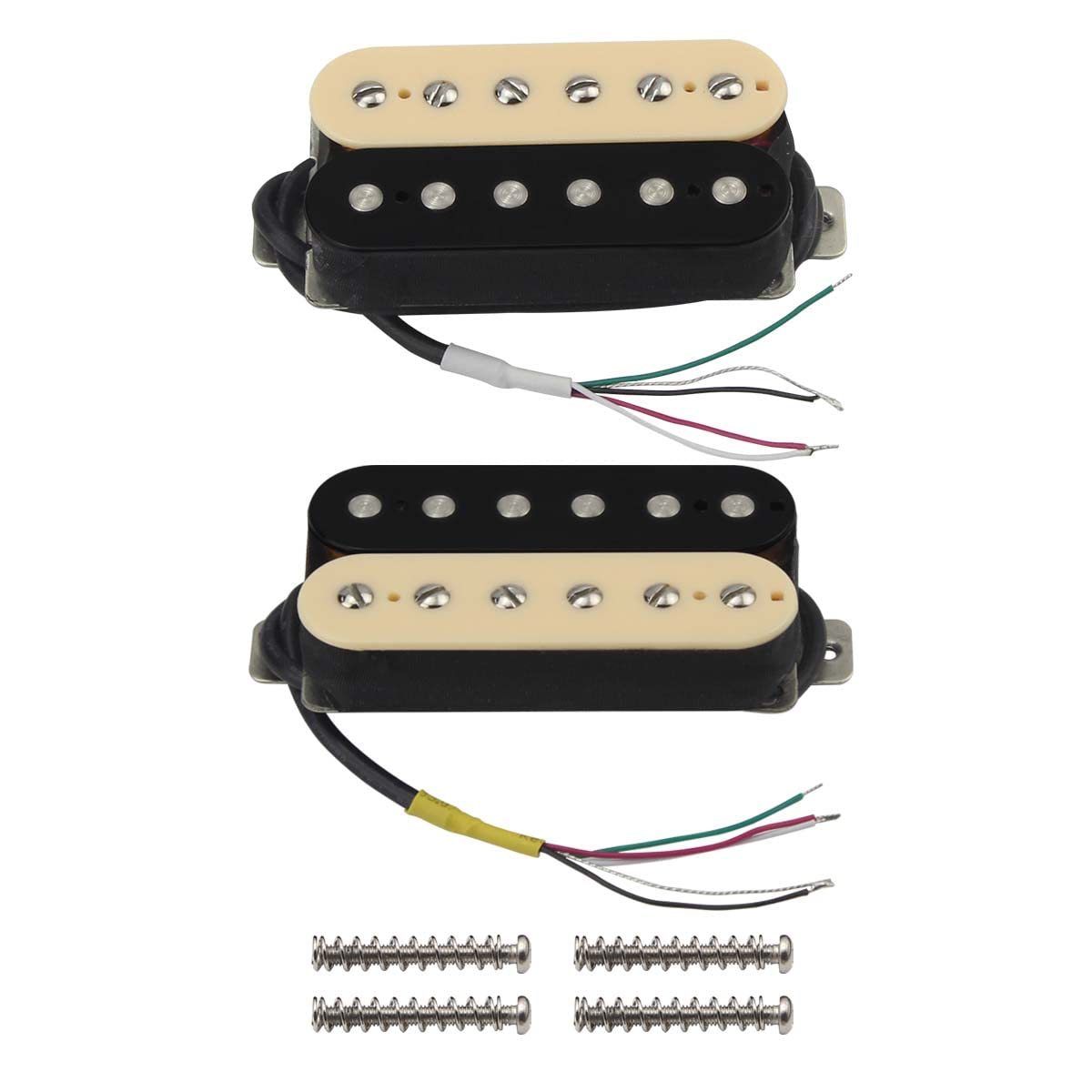 Звукосниматель для гитары FLEOR Alnico 5, комплект звукоснимателей Zebra Neck and Bridge Humbucker
Звукосниматель для гитары FLEOR Alnico 5, комплект звукоснимателей Zebra Neck and Bridge Humbucker