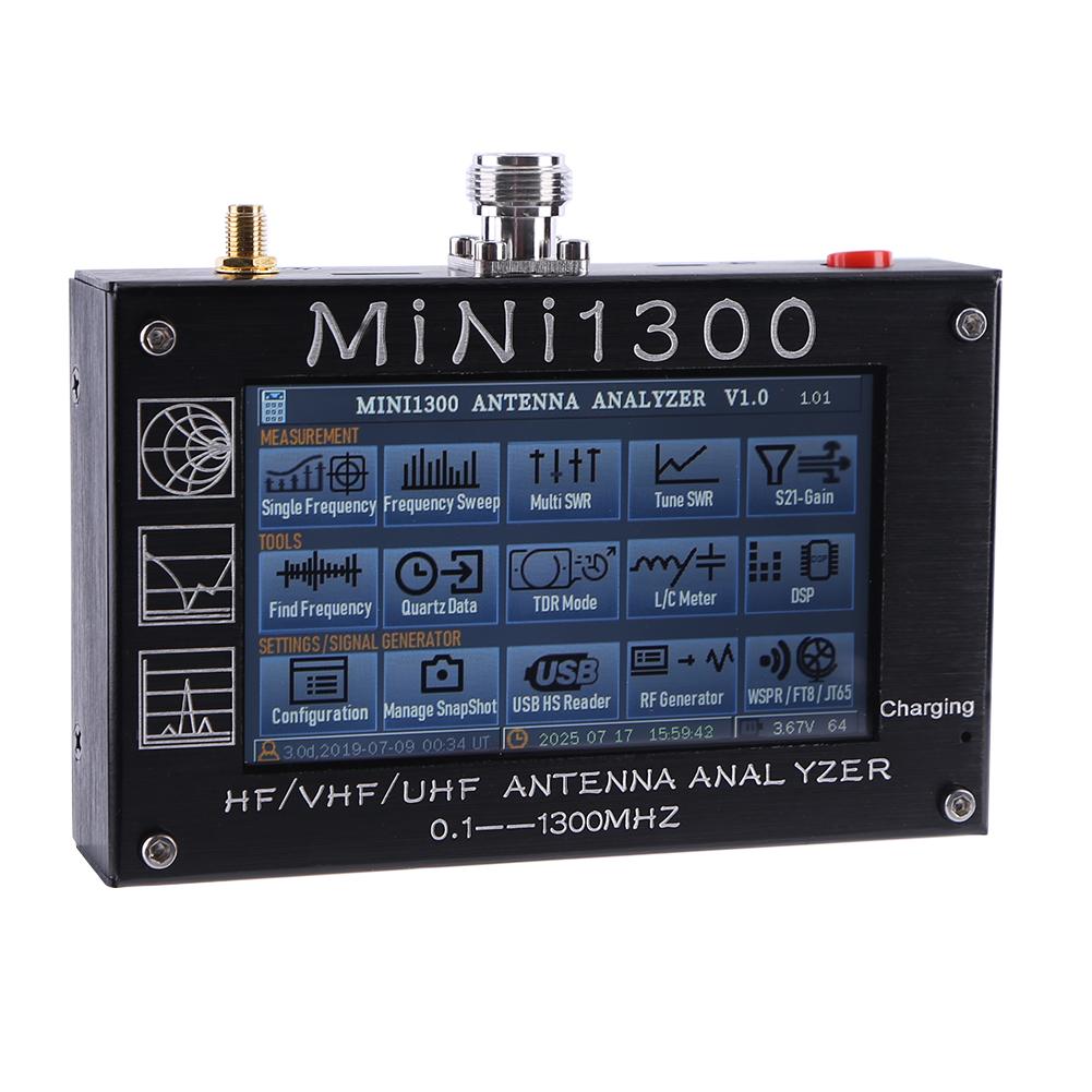 Portable Standing Wave RF Multimeter with Touch Screen Aluminum Shell Mini 1300 Vector Network Analyzer HF/VHF/UHF All Bands China Mainland
Portable Standing Wave RF Multimeter with Touch Screen Aluminum Shell Mini 1300 Vector Network Analyzer HF/VHF/UHF All Bands China Mainland