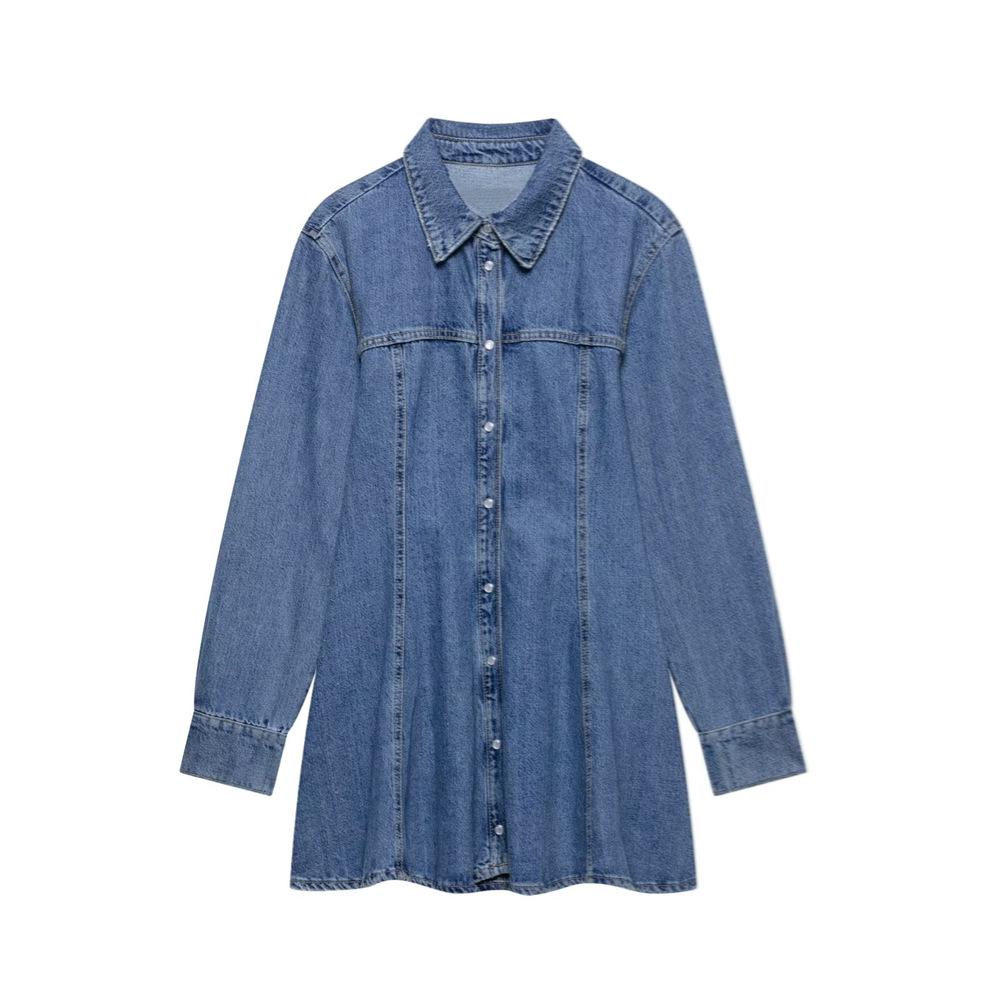 Women s Slim Fit Turn-Down Collar Short Denim Mini Dress with Button Decoration - Spring/Summer 2025 Collection Large
Women s Slim Fit Turn-Down Collar Short Denim Mini Dress with Button Decoration - Spring/Summer 2025 Collection Large